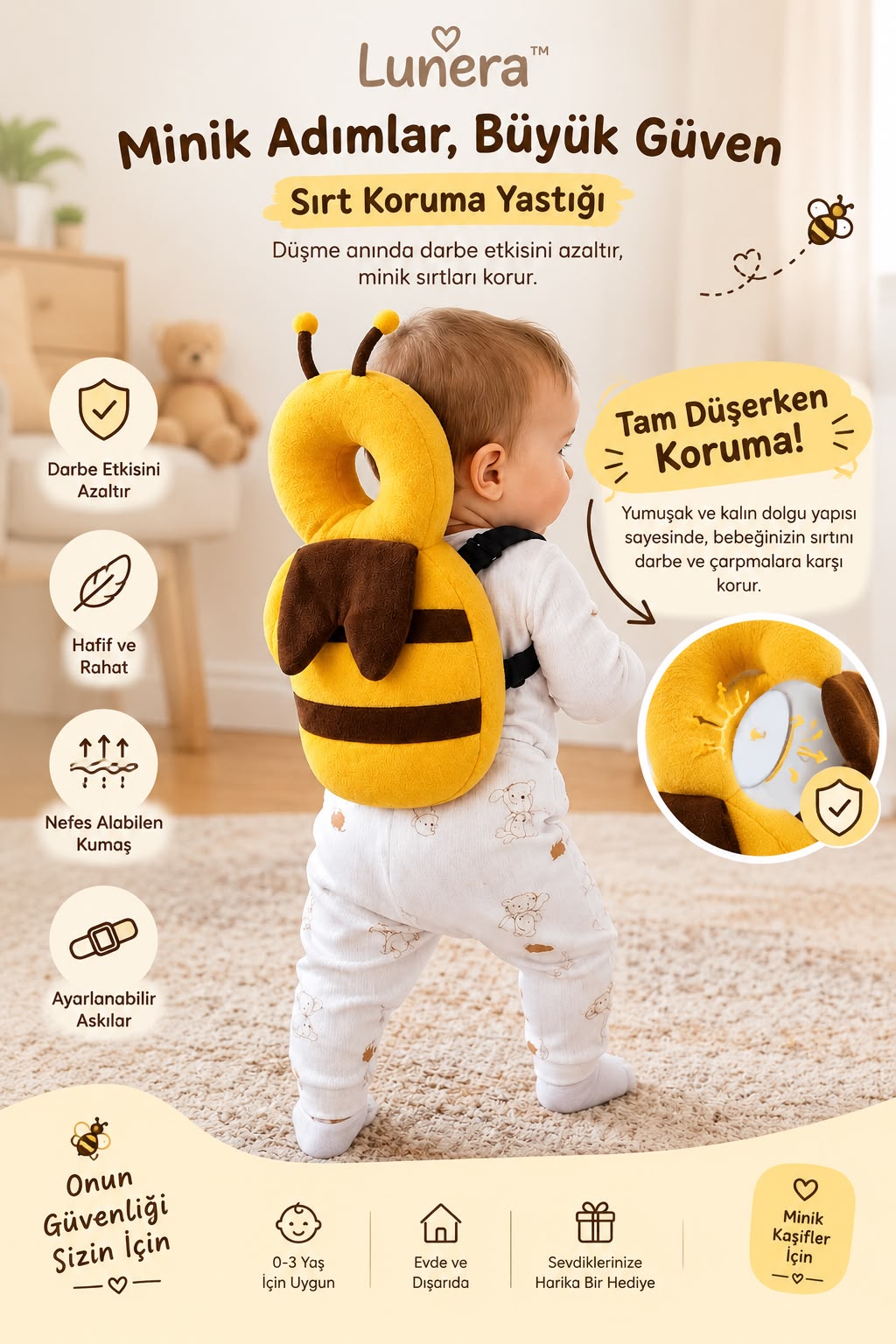 Lunera™ Arı sırt koruma yastığı